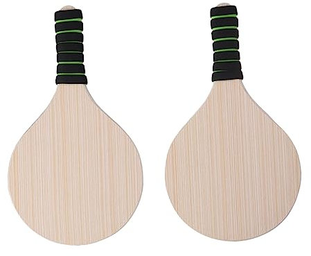VICASKY Strandballschläger aus Holz für Strandspiele im Freien Strandpartys Schläger für Badmintonspiel Naturholz Langlebig Outdoor Sportgerät