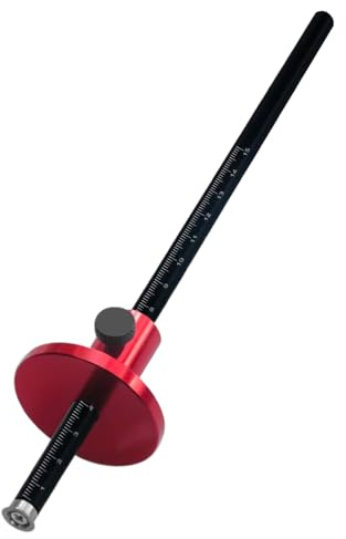 Scribing Tool for Wood, Aluminum Alloy Marking Gauge Woodworking Scriber with Metric and Inch Scales, Mortise Parallel Wheel Marking Gauge with Knurled Knob for Wood Marking