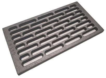 Fonderia Bongiovanni | Griglia in Ghisa | Griglia per Camino | Stufa Pellet | Barbecue Fondello per Cenere |cm 30x16x1 codice M.