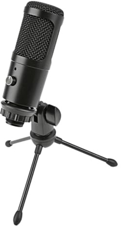 LRXIYODE Microfono Condensatore USB con Treppiede per Giochi al Computer Completo per Streaming Live e Lezioni Online