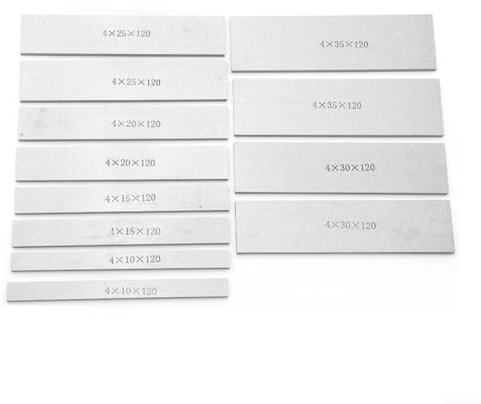 Set med 12 parallella block i legerat stål för skruvstycken och CNC-fräsmaskiner, 120 mm x 1035 mm med praktisk förvaringslåda