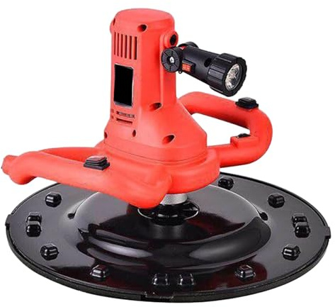 Levigatrice elettrica per muri, design multifunzionale a doppia impugnatura di livello industriale per un funzionamento stabile. Piastra di base autoadesiva larga 38 cm, include carta vetrata/tam red