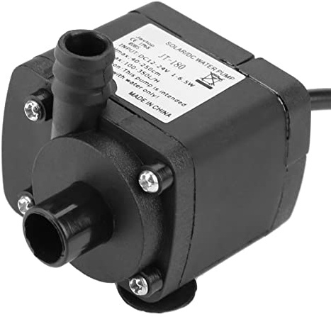 FTVOGUE Mini Pompe de Fontaine électrique sans Balais, 350L/H DC 24V, Filtre à Eau à Faible Bruit pour Culture Hydroponique d'étang d'aquarium