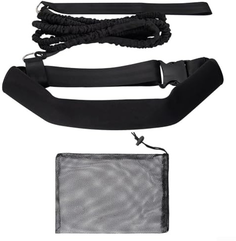 Posheliox Ceinture d'entraînement de natation pour entraînement de natation en place, harnais de résistance en néoprène avec cordon élastique pour le jogging aquatique et les exercices de fitness à la