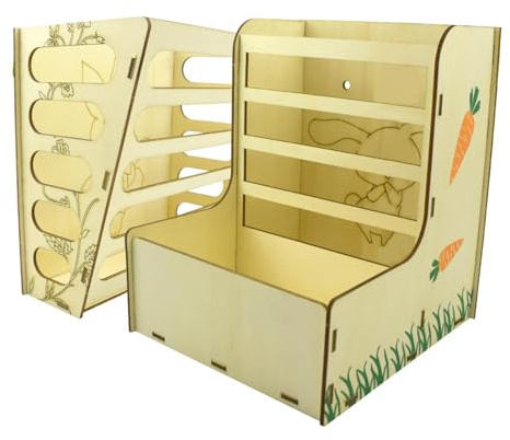 Supporto per fieno per conigli, multifunzionale, grande capacità, organizer da appendere, dispenser di cibo per furetti, scoiattoli, cincillà, criceti, ricci, piccoli animali domestici, circa
