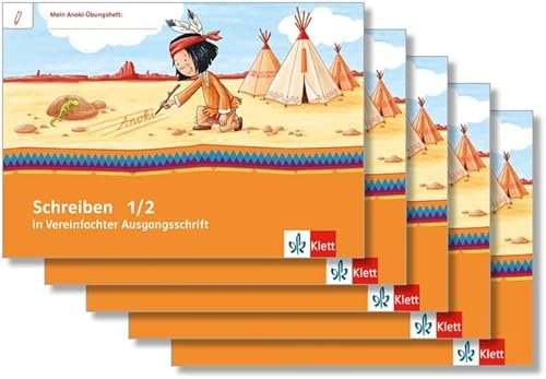 Schreiben 1/2: Schreiblehrgang in Vereinfachter Ausgangsschrift Paket (VE 5) Klasse 1/2 (Mein Anoki-Übungsheft)