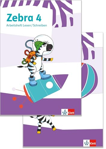 Zebra 4: Paket: Arbeitsheft Lesen/Schreiben und Arbeitsheft Sprache mit Videos und interaktiven Übungen Klasse 4 (Zebra. Ausgabe ab 2018)