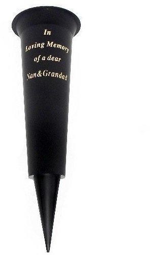 FSUK In Loving Memory Nan & Grandad grave flower vase funeral spike