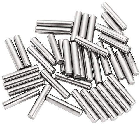 Yesallwas 100pz Spina Centraggio 3 mm x 18 mm Cilindrica Perno , in acciaio inox 304, perno di supporto in metallo per fissare elementi utilizzati in una posizione precisa (3 mm x 18 mm, 100 pezzi)
