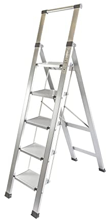 Homelux 710028 - Scala domestica piatta, in alluminio, 5 gradini