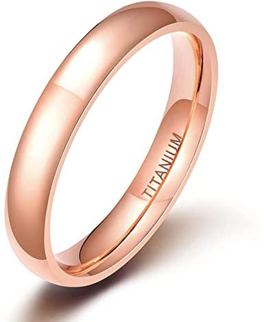 Zakk 2mm 4mm 6mm Women Men Titanium Engagement Ring High Polished Dome Wedding Band Comfort Fit
