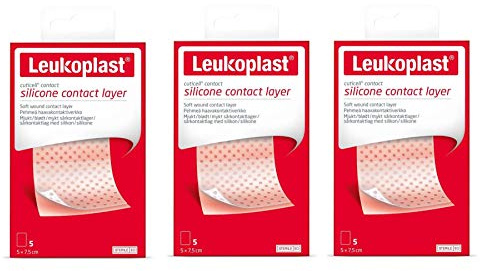 Leukoplast Cuticell Silikon-Kontaktschicht - Transparenter, klebstoffarmer und langlebiger Wundverband - 5 Stück