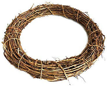 Alacritua Couronne de porte, couronne décorative en bois, couronne décorative en osier, couronne en rotin pour bricolage, artisanat, porte d'entrée, décoration de mariage, 35/40 cm