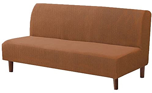 Housse de Canapé sans Accoudoirs 2 3 4 Places Extensible Universel Tout Couvert Canapé-lit Couvre Polyester Spandex Couverture de Canapé-Lit pour Canapé sans Bras Housse de Clic Clac