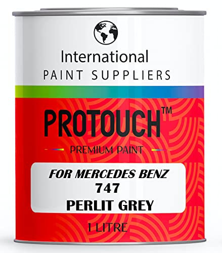 PROTOUCH FOR MERCEDES BENZ 747 PERLIT GREY BASECOAT NEAT UNTHINNED CAR PAINT 1L TIN