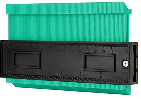 Contour Gauge Profile Tool – Laminate Flooring Tools for Carpets, Tiles, Flower Strips – DIY Profile Gauge Duplicator Tool for Measuring, Marking, Duplicating and Installing (14cm/6inch, Green)