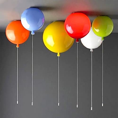 DUNMW Kreative Ballon-Deckenleuchte Bunte Ballon-Deckenleuchte Kinderzimmer Kronleuchter Dekoration Deckenleuchte für Schlafzimmer, Kindergartengang, Zugseilschalter
