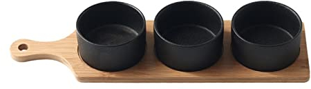 Charcuterie Doard Set Snack Bol Céramique Trempage Bol Noir Mat Petit Sauce Bol Créatif Fruits Secs Snack Assiette Maison Dessert Assiette Sushi Assiette Cuisine Vaisselle Charcuterie Accessories ( Co