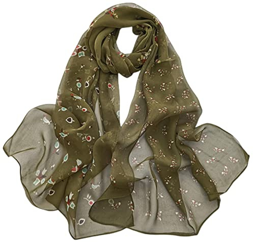 FAIRYGATE Chiffon Schal Seiden Tuch im Punkte Design Hochwertiger Schal für Damen Mädchen Halstuch weicher für Frühjahr Sommer Herbst Winter 20A48