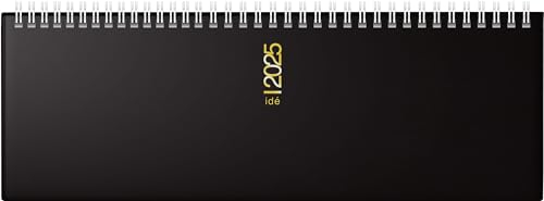 rido/idé Querterminbuch Mod. ac-Wochenquerterminer 2025 | 307×105 mm, Kunststoff, schwarz