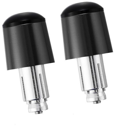 A ABSOPRO Universal Handgriffe Lenkerendkappen Stecker Bar End Rutschfest 7/8 18mm für Motorrad Auto Schwarz 1 Paar