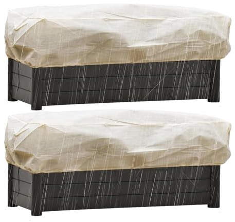 Rurunklee Lot de 2 housses de protection pour jardinières - Protection hivernale - Pour plantes de balcon - Protection hivernale - Protection contre le gel - Avec cordon de serrage - 100 x 45 x 40 cm