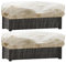 Rurunklee Lot de 2 housses de protection pour jardinières - Protection hivernale - Pour plantes de balcon - Protection hivernale - Protection contre le gel - Avec cordon de serrage - 100 x 45 x 40 cm