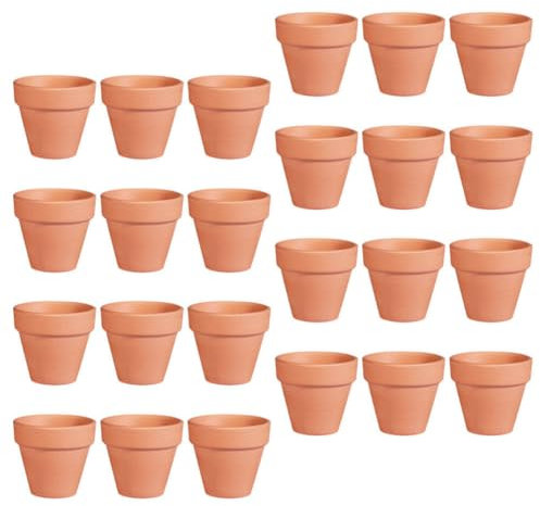 Happyyami 27piezas Maceteros De Cerámica para Suculentas De Drenaje para Plantas De Interior Decoración para Hogar y Oficina Diseño Artístico De Barro