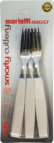 Set 6 Pezzi Forchette da Tavola Smarty Bianco Marietti