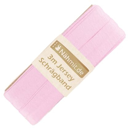 Nähmit - Nastro sbieco Jersey – Nastro elastico prepiegato, 3 metri x 20 mm