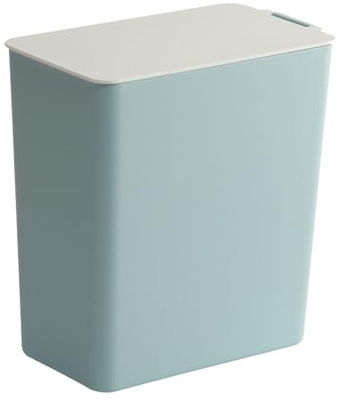 Cyrank Mini Poubelle en Plastique, Mini Poubelle avec Couvercle Amovible, Petite Poubelle De Comptoir, Poubelle Mignonne pour Table(Bleu)
