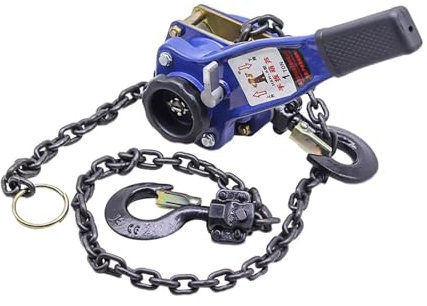 AUBEST Chain Hoist, Hand Operated Chain Hoist, Manual Tightener, 1 Ton Chain Hoist Hand Operated Crane Hoist(1.5M)