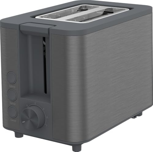 Grundig - TA 7340 Toaster mit 2 Röstschlitzen - 950 Watt Leistung - Variable Bräunungskontrolle - Integrierter Brötchenaufsatz - Herausnehmbare Krümelschublade - Edelstahl-Gehäuse - Silber