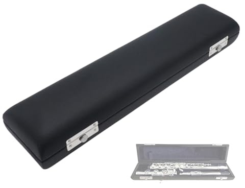 Cheerock 16 Hole C Flute Case, Portable PU Leather Hard Shell Flute Box, Protective Storage Case Cover for 16 Hole Flute, Ideal Gift for Beginner Students, Flute Players and Musicians