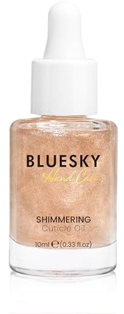 Bluesky Shimmering Cuticle Oil for Nails, 10ml, Nourishing, Hydrating, Healthy Nails, Essential Hand and Nail Care, Nail Oil for Cuticles, Contains Safflower Oil