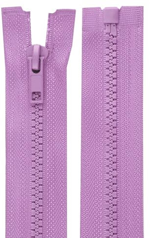 cyclingcolors 2x Cerniera Lampo n. 5 70 cm Chiusure Cursore Tirante Zip Poliestere Abbagliamento Arredamento Cucito Giacche, Viola lilla