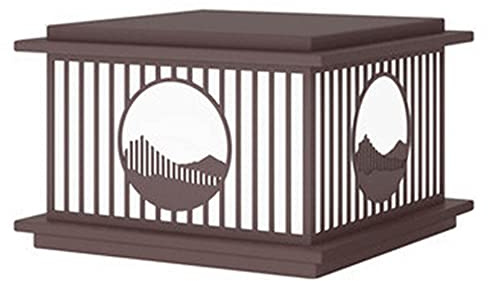 MTNROO Luz Pilar De Estilo Chino para Exteriores Faro Columna Simple para bolardo de Puerta Luces Pie Clásicas Y Tradicionales 1 Paquete Poste Fundidas A Presión Luminaria Luminosa para Balcón
