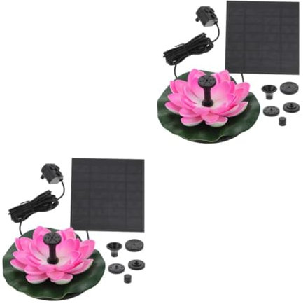 Sosoport 2St Solarbrunnen solarbrunnem wasserfontäne solar gartendeko rostoptik Gartenwasserspiel Solar- Dekoration für den Garten Springbrunnen im Freibad Technische Kunststoffe Colorful