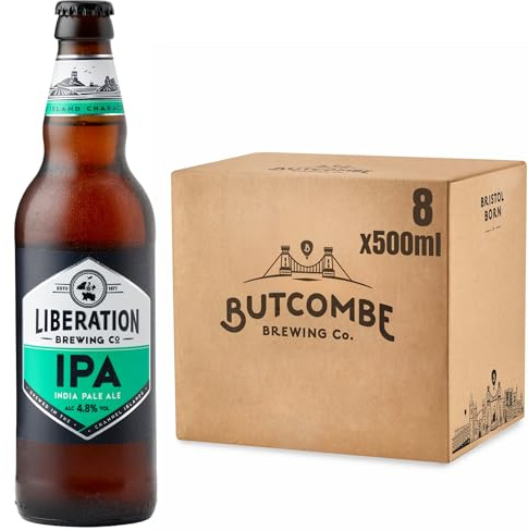 Butcombe Brewing Co. Liberation IPA 4.8% Beer, 8 x 500ml Bottles | Premium Craft Beer, Rich & Golden, Traditional India Pale Ale, Easy Drinking, Vegan, Bristol Born, Multipack of Bottles