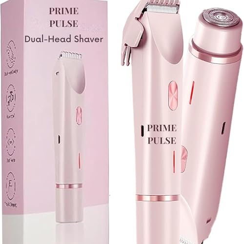 Bikini Trimmer Women, 2 in 1 Lady Shaver for Women, Wet & Dry Waterproof Electric Shaver, Rechargeable Bikini Shaver & Body Trimmer for Legs, Underarms & Intimate Areas