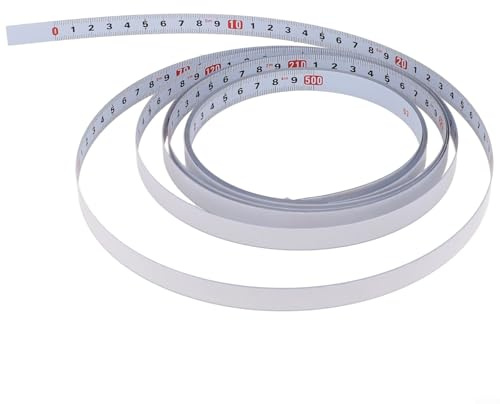 Flexible 15M Miter Track Tape Measure for Woodworking, Saw Tables, and Workshop Use (5-Left To Right)
