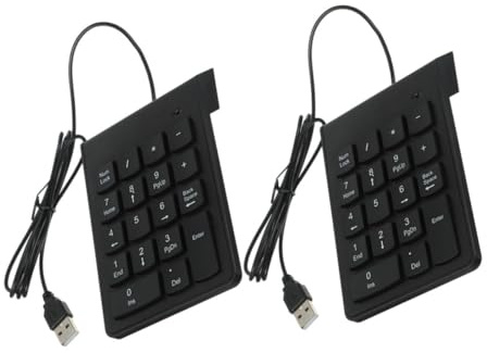 Veemoon 2pezzi Tastierino Numerico Usb Portatile Per Computer Desktop Laptop e Pc Finanziario Meccanico Compatto Versatile