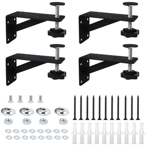 Alide Kit De Reparación De 4 Soportes Para Fregadero Bajo Encimera Para Cocina, Soportes Para Fregadero Bajo Encimera Para Gabinetes Estrechos.