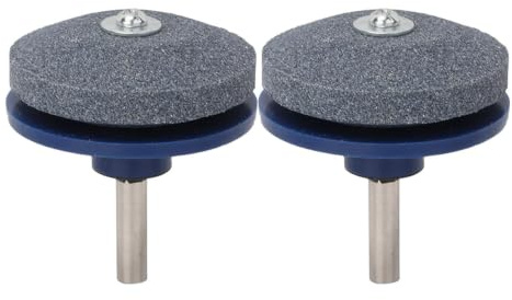Aumotop Affûteur de Lame de Tondeuse à Gazon, Outil Efficace et Durable pour Lame Pelouse, Forage, 2 Pièces