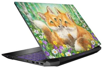 Head Case Designs Officially Licensed Kayomi Harai Fox Couple In Forest Graphic Art Vinyl Sticker Skin Decal Cover Compatible With HP Pavilion 15.6 15-dk0047TX