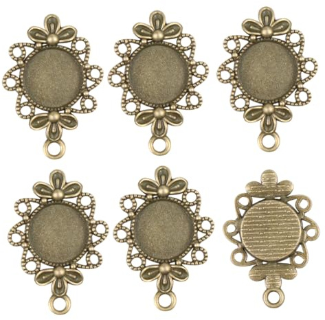 SOLUSTRE in Lega di Zinco 10 12mm a Forma di Fiore Facili da Infilare per Collane e Bracciali