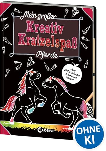 Mein großer Kreativ-Kratzelspaß: Pferde: Kritz-Kratz-Beschäftigung für Kinder ab 5 Jahre