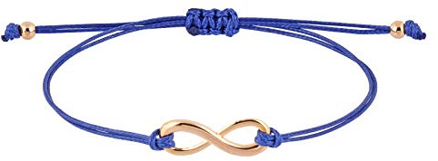 StarAppeal Unendlichkeit Infinity Liebe Freundschafts Armband, Mit Perlen in Silber und Gold, Größenverstellbar, Für Mädchen und Damen, Handmade
