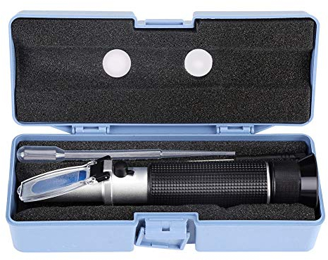 Cerlingwee Refraktometer Alkohol, Brix Refraktometer Handrefraktometer Einfache Struktur für Zucker Lebensmittel Obst, Getränke Honig, Bier Wein