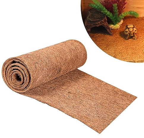 Nizirioo Tappetino in cocco per piante, 30 x 200 cm, in fibra di cocco, protezione antigelo, protezione dal freddo in 100% fibre di cocco, tappetino in tessuto di cocco per rettili, piante sensibili